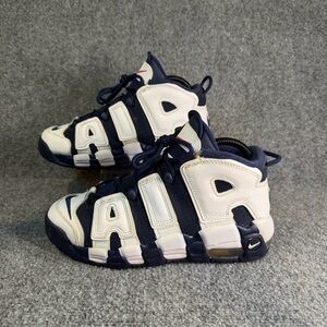Nike Air More Uptempo Olympic GS Navy White 6.5Y Womens 8